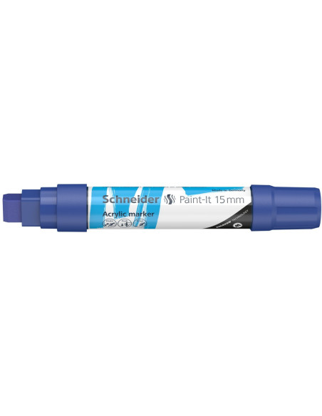 SD-PMK019/ALBASTRU-5,Marker cu vopsea acrilica Paint-It 330 15 mm Schneider ALBASTRU - Set 5
