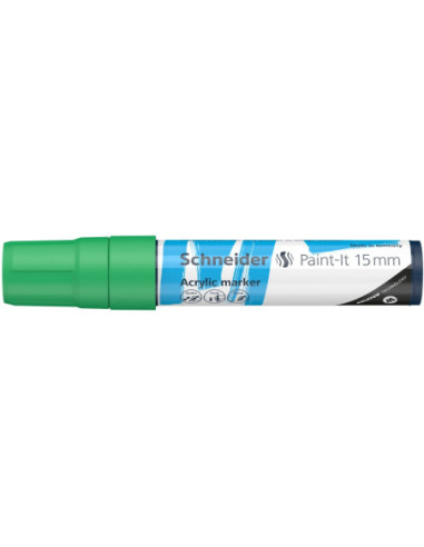 SD-PMK019/VERDE-5,Marker cu vopsea acrilica Paint-It 330 15 mm Schneider VERDE - Set 5