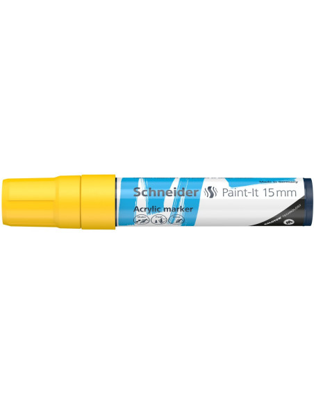 SD-PMK019/GALBEN-5,Marker cu vopsea acrilica Paint-It 330 15 mm Schneider GALBEN - Set 5