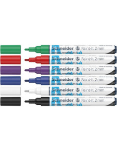 SD-PMK025,Marker cu vopsea acrilica Paint-It 310 2 mm Schneider 6 buc/set1 2