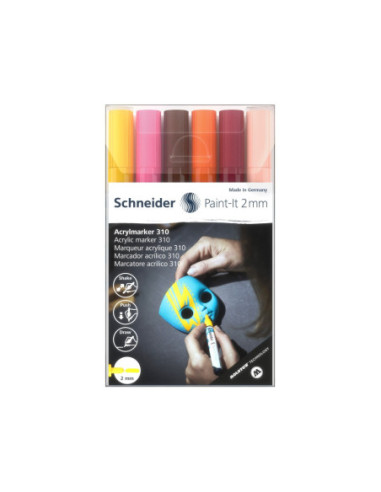 SD-PMK027,Marker cu vopsea acrilica Paint-It 310 2 mm Schneider 6 buc/set3