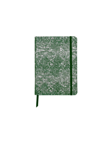 SD-CAI248/GREENLASER+SILVER,Notebook coperta moale piele, A5, 144 pagini, Celeste GREENLASER+SILVER