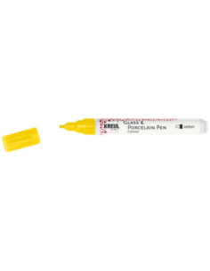 SD-SKP248/SIGNALYELLOW,KREUL Glass & Porcelain Pen Classic medium SIGNALYELLOW