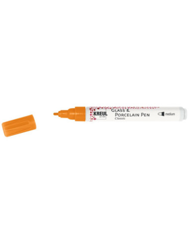 SD-SKP248/ORANGE,KREUL Glass & Porcelain Pen Classic medium ORANGE