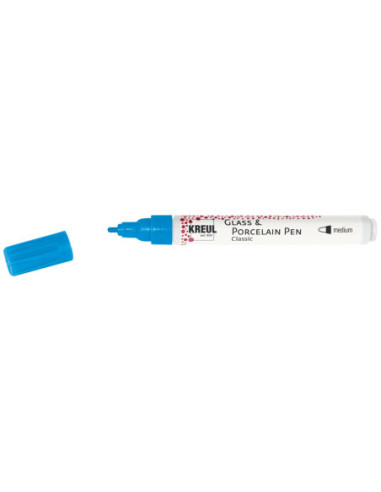 SD-SKP248/LIGHTBLUE,KREUL Glass & Porcelain Pen Classic medium LIGHTBLUE