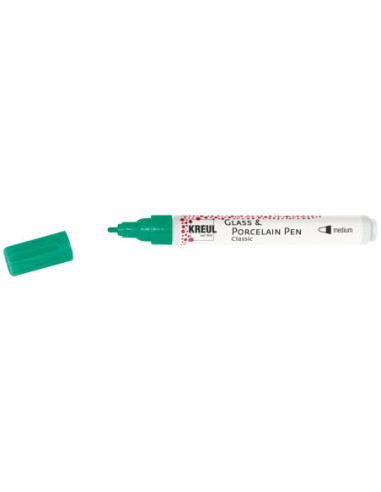SD-SKP248/FRENCHGREEN,KREUL Glass & Porcelain Pen Classic medium FRENCHGREEN