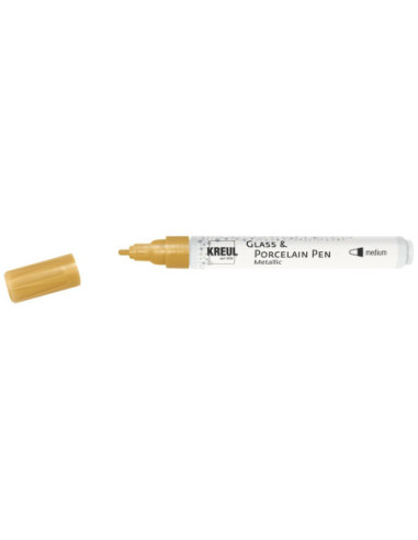 SD-SKP249/GOLD,KREUL Glass & Porcelain Pen Metallic medium GOLD