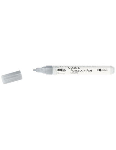 SD-SKP249/SILVER,KREUL Glass & Porcelain Pen Metallic medium SILVER