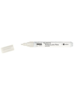 SD-SKP249/PEARLYWHITE,KREUL Glass & Porcelain Pen Metallic medium PEARLYWHITE