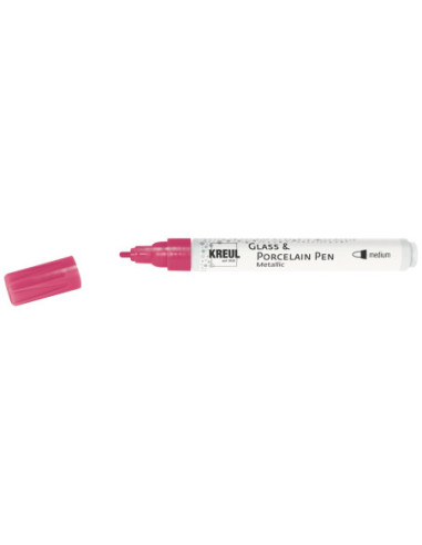 SD-SKP249/PINKMETALLIC,KREUL Glass & Porcelain Pen Metallic medium PINKMETALLIC