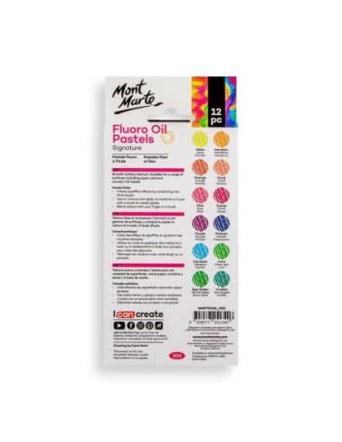 SD-SKR514,Pastel ulei fluoro Mont Marte 12 buc/set