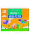 HBE-0073,Puzzle din lemn - Forme 3D