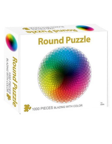 Q1007,Puzzle carton, in cutie, Roata culorilor, 1000 piese