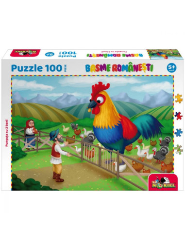 INT5885,Noriel Puzzle, 100 piese - Punguta cu doi bani - Colectia Basme Romanesti