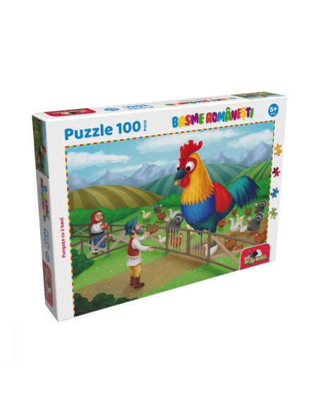 INT5885,Noriel Puzzle, 100 piese - Punguta cu doi bani - Colectia Basme Romanesti