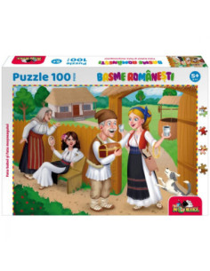 INT5854,Noriel Puzzle, 100 piese - Fata babei fata mosneagului - Colectia Basme Romanesti