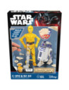 GLT8580,Star Wars - Macheta de asamblat, C-3PO & R2D2, 110+ piese din lemn - WOOD WORX