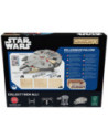 GLT8528,Star Wars - Macheta de asamblat, Millenium Falcon, 80+ piese din lemn - WOOD WORX