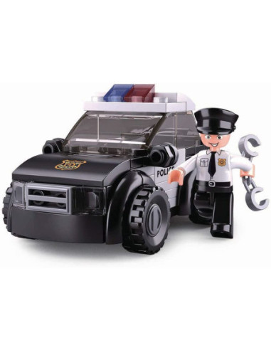 M38-B0638D,Set de constructie Police, 88 piese, Patrula de politie - Sluban