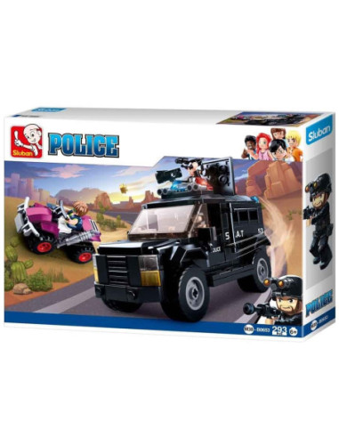 M38-B0653,Set de constructie Police, 293 piese, Unitatea S.W.A.T. - Sluban