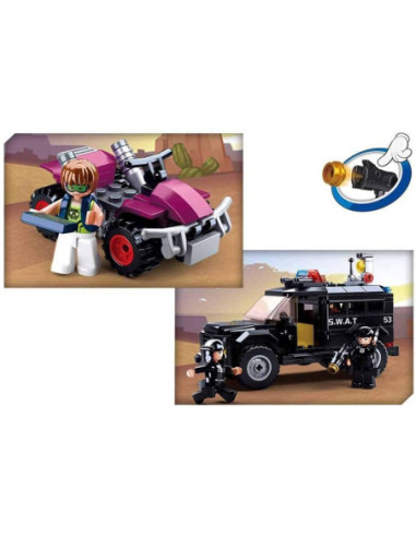 M38-B0653,Set de constructie Police, 293 piese, Unitatea S.W.A.T. - Sluban