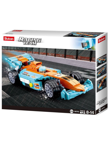 M38-B0763,Set de constructie Racing Team, 221 piese, Echipa de curse - Sluban