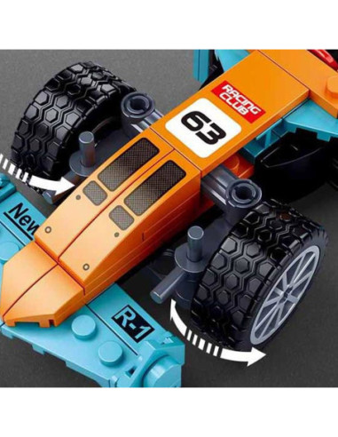 M38-B0763,Set de constructie Racing Team, 221 piese, Echipa de curse - Sluban
