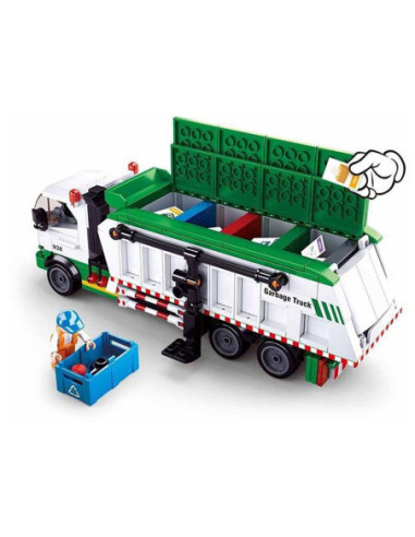 M38-B0780,Set de constructie Town, 432 piese, Masina de salubrizare - Sluban