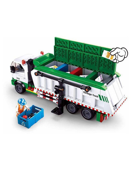 M38-B0780,Set de constructie Town, 432 piese, Masina de salubrizare - Sluban