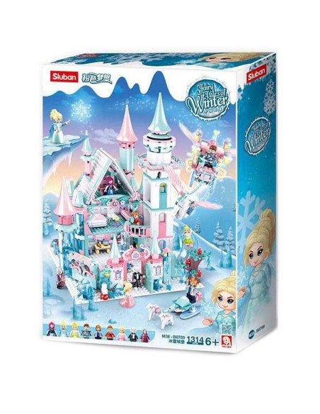 M38-B0789,Set de constructie Girl's Dream, 1324 piese, Castelul de gheata - Sluban