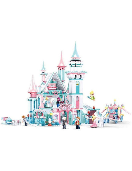 M38-B0789,Set de constructie Girl's Dream, 1324 piese, Castelul de gheata - Sluban
