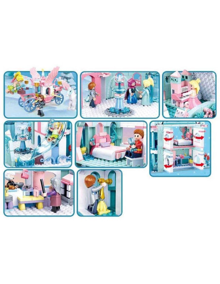 M38-B0789,Set de constructie Girl's Dream, 1324 piese, Castelul de gheata - Sluban