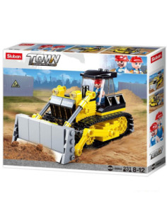 M38-B00802,Set de constructie Town, 231 piese, Buldozer - Sluban