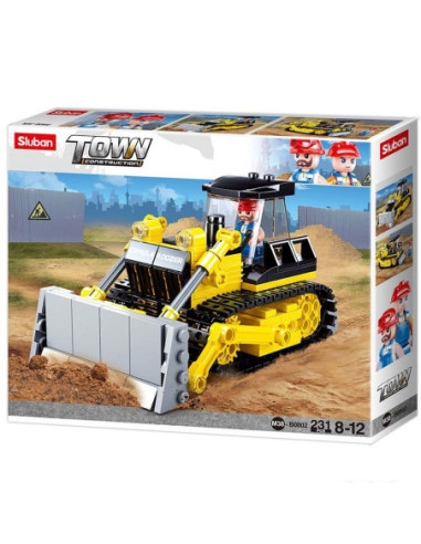 M38-B00802,Set de constructie Town, 231 piese, Buldozer - Sluban