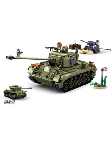 M38-B0860,Set de constructie Army, 742 piese, Tanc american - Sluban