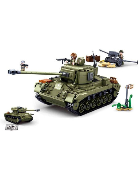 M38-B0860,Set de constructie Army, 742 piese, Tanc american - Sluban