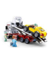 M38-B0879,Set de constructie Town, 338 piese, Echipa de interventie - Camion cu platforma - Sluban