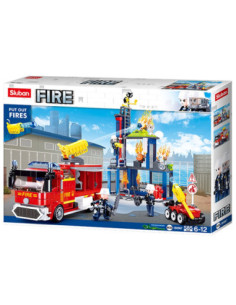 M38-B0967,Set de constructie Fire, 585 piese, Incediu in oras - Sluban