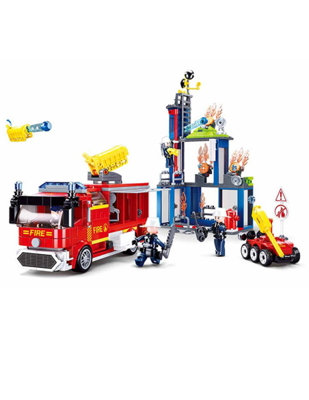 M38-B0967,Set de constructie Fire, 585 piese, Incediu in oras - Sluban