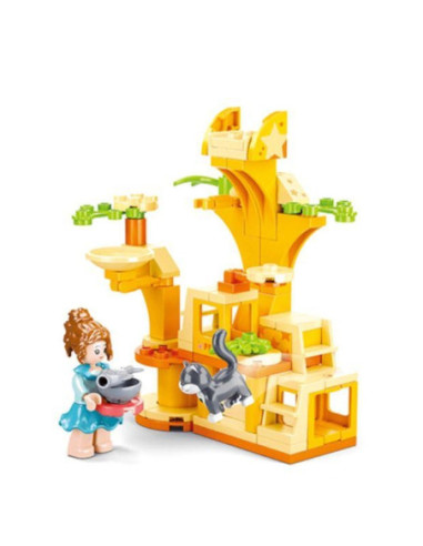 M38-B0970D,Set de constructie Girl's Dream, 81 piese, Teren dresaj pisici - Sluban