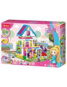 M38-B0974,Set de constructie Girl's Dream, 730 piese, Vila familiei - Sluban