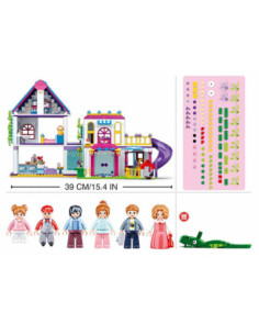 M38-B0974,Set de constructie Girl's Dream, 730 piese, Vila familiei - Sluban 2