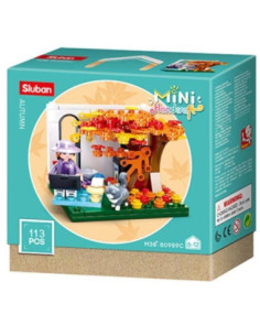 M38-B0989C,Set de constructie Girl's Dream, 113 piese, In gradina - Sluban