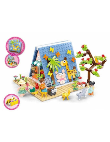 M38-B1088,Set de constructie Girl's Dream, 341 piese, Vacanta la cabana - Sluban