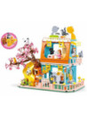 M38-B1089,Set de constructie Girl's Dream, 521 piese, Hotel pentru pisici - Sluban