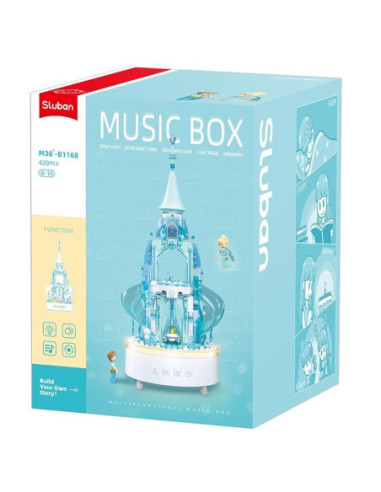 M38-B1168,Set de constructie Music Box, 420 piese, Castelul de gheata - Sluban