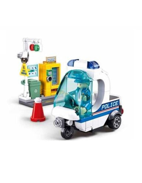 M38-B1217A,Set de constructie Metropolis, 113 piese, Patrula politiei - Sluban