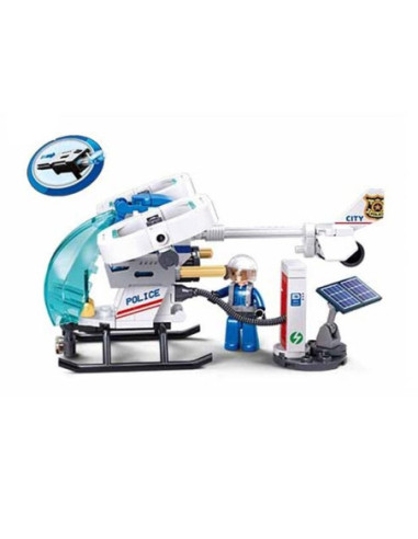 M38-B1217C,Set de constructie Metropolis, 135 piese, Patrula aeriana - Sluban