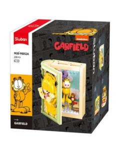 M38-P8052A,Set de constructie, 230 piese, Garfield si cartea - Sluban
