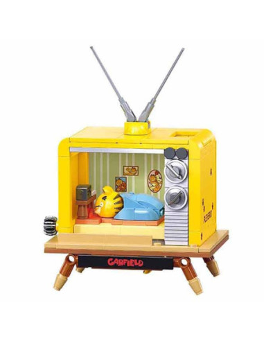 M38-P8052B,Set de constructie, 193 piese, Garfield si televizorul - Sluban
